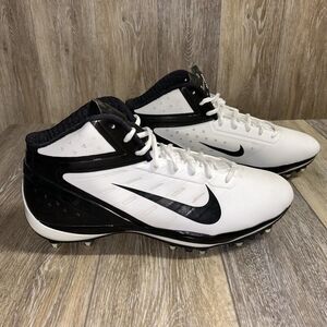 Nike Alpha Talon Elite 3/4 Mens Size 16 Football Cleats White Black 512482-100